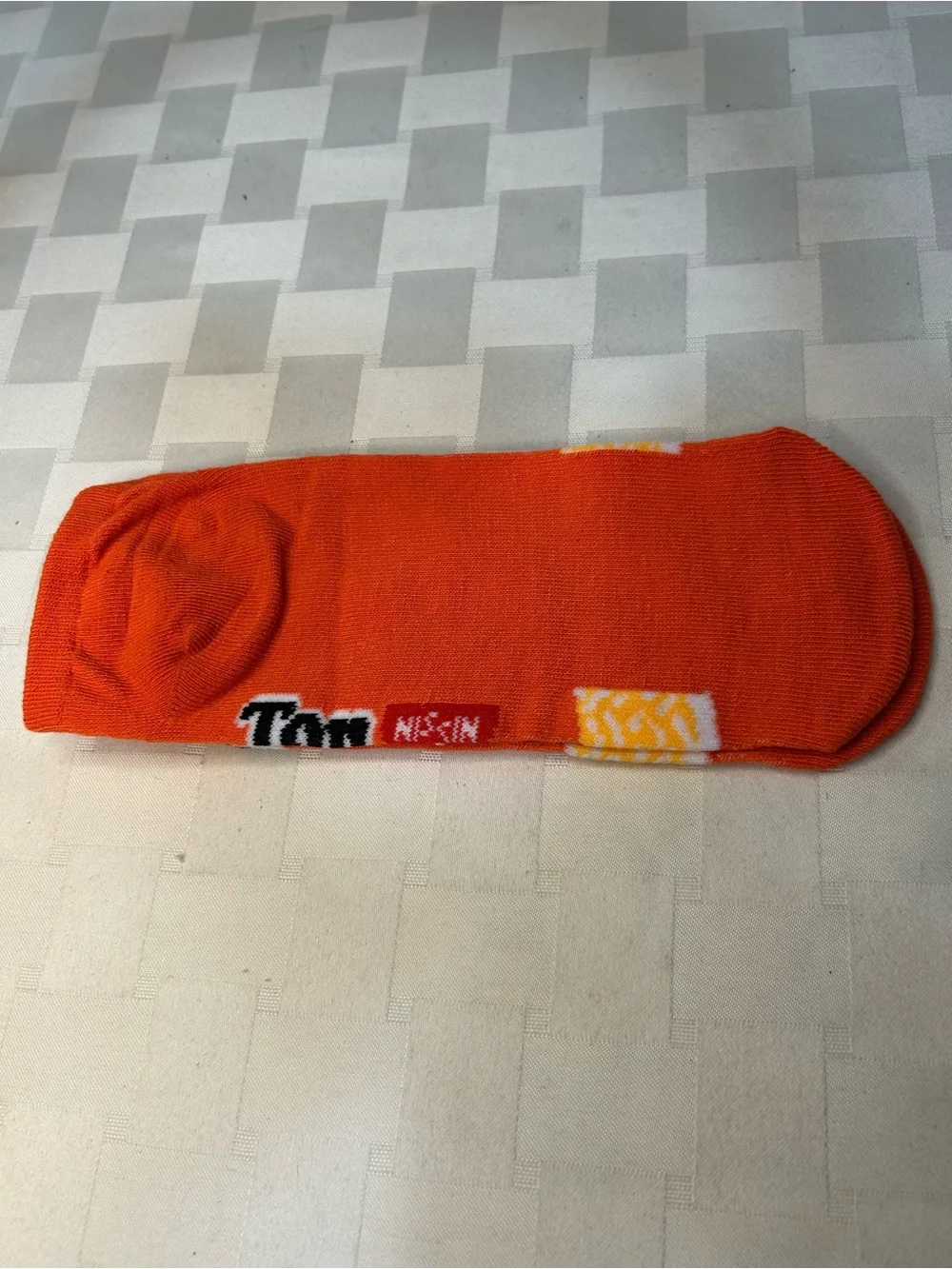 Top Ramen Chicken Orange Novelty No-Show Socks